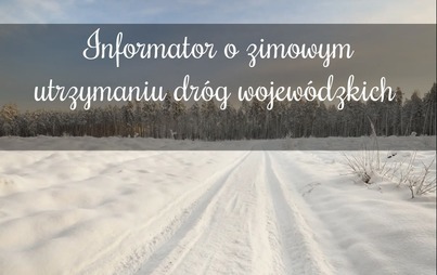 Zdjęcie do Informator o zimowym utrzymaniu dr&oacute;g wojew&oacute;dzkich 
