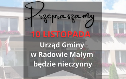 Zdjęcie do 10 listopada - Urząd nieczynny