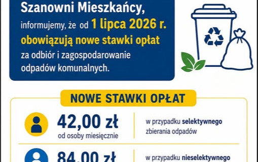 Nowe stawki opłat za odbiór odpadów