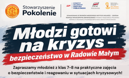 Młodzi gotowi na kryzys w Radowie Małym, 22–23 października, godz. 9:00.